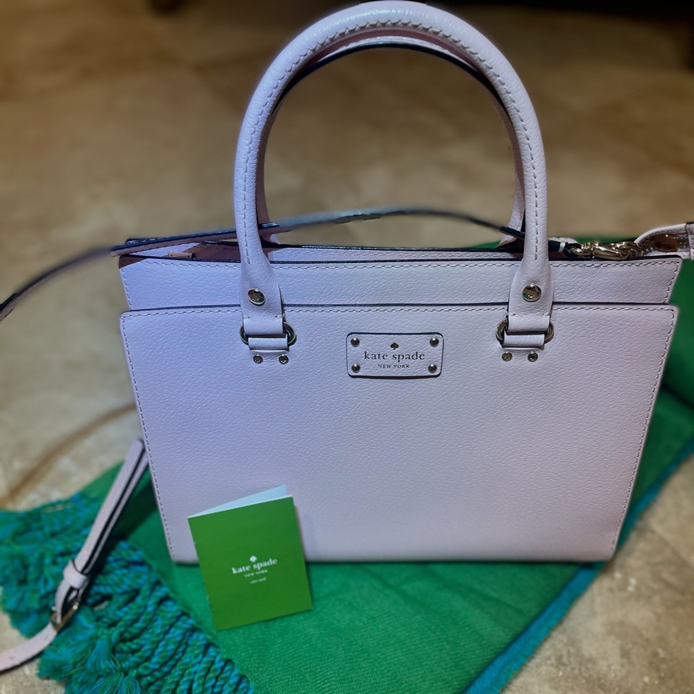 🌸Kate Spade Posy Pink Wellesley Kory Leather Tote